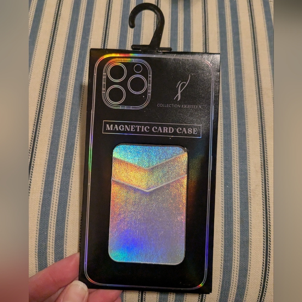 2 For $5! NIP! Vegan Leather Magnetic Phone Card Case